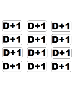 Samolepky pro označování zásilek D+1 (20x10 mm/270 ks)