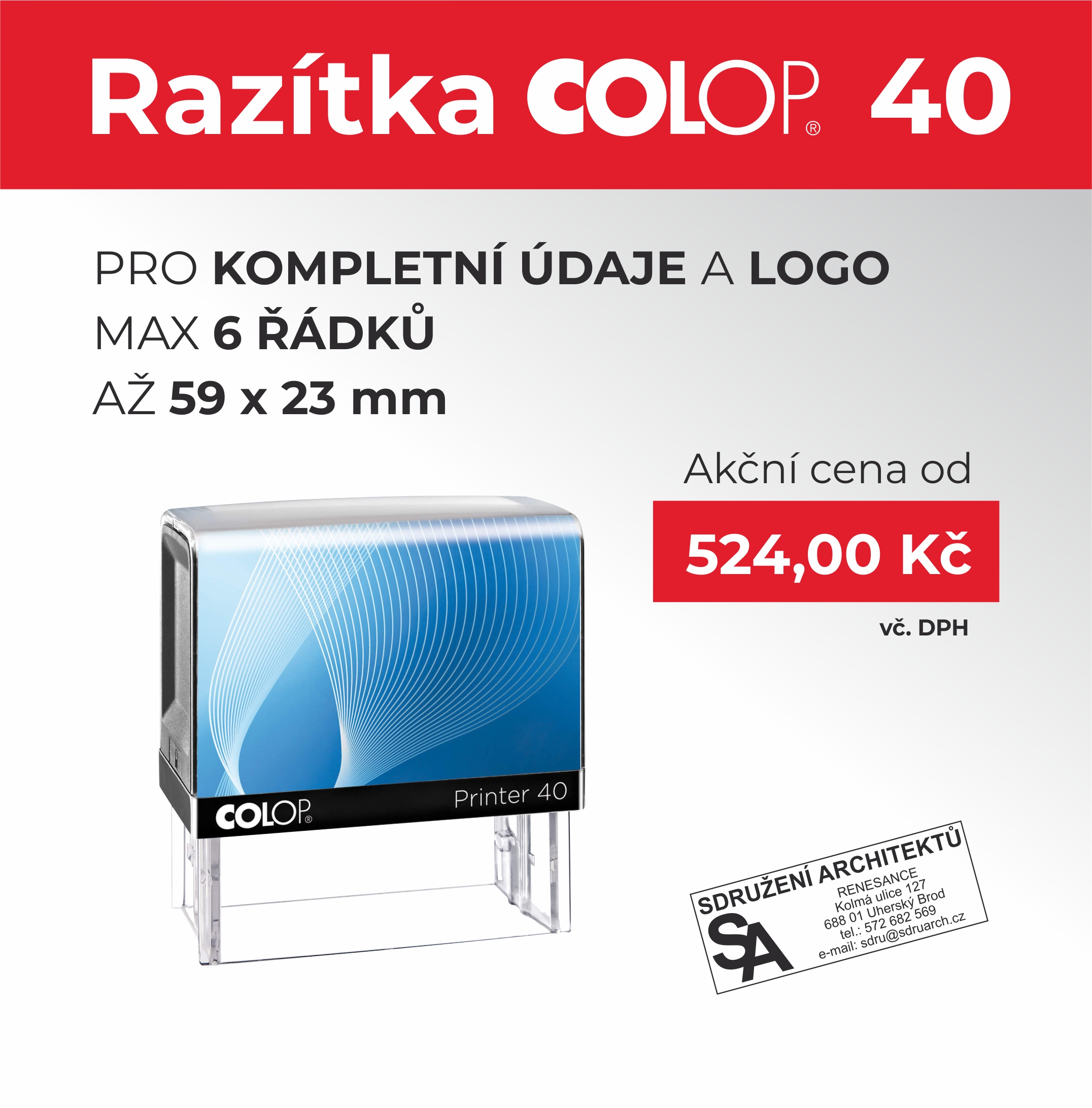 Kancelářské razítko Colop printer 40